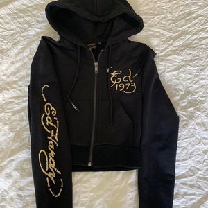 Urban Outfitters Ed Hardy Cropped Vintage Zip-Up
